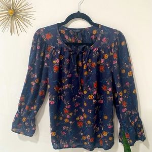 Lucky Brand blouse long sleeve floral